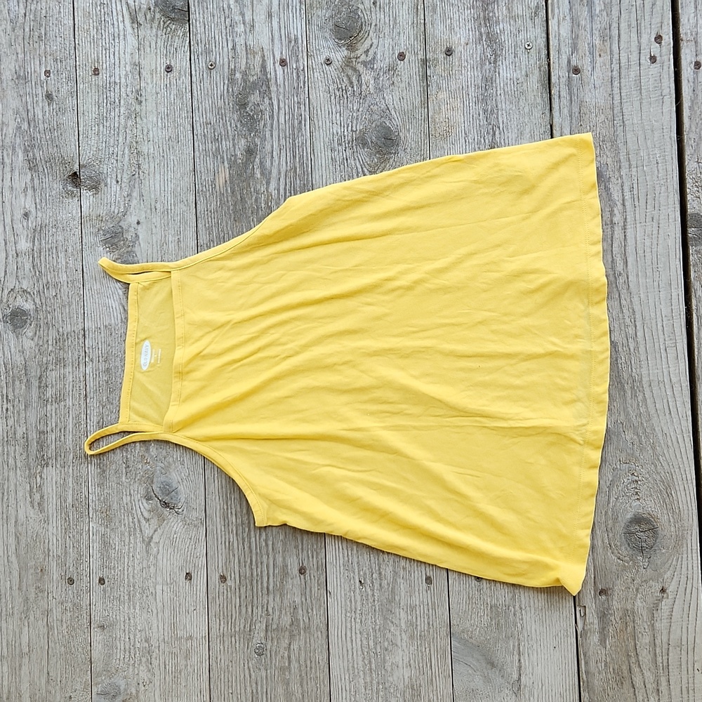 Old Navy Yellow Everywhere Basic High Neck Tank Top Size Small